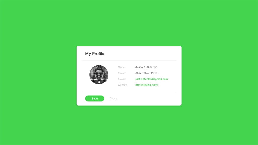 My Profile UI (Web / App)
